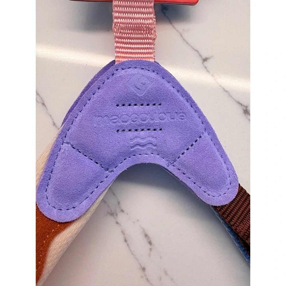 Colorblock Dog Harness Safety Wavy Padded Maogoublue Small Purple Blue DogMom